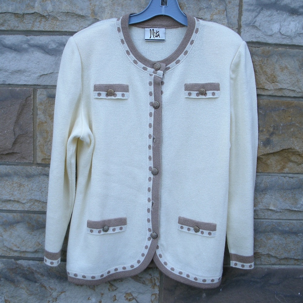 Mita Womens Cardigan Sweater Size 14